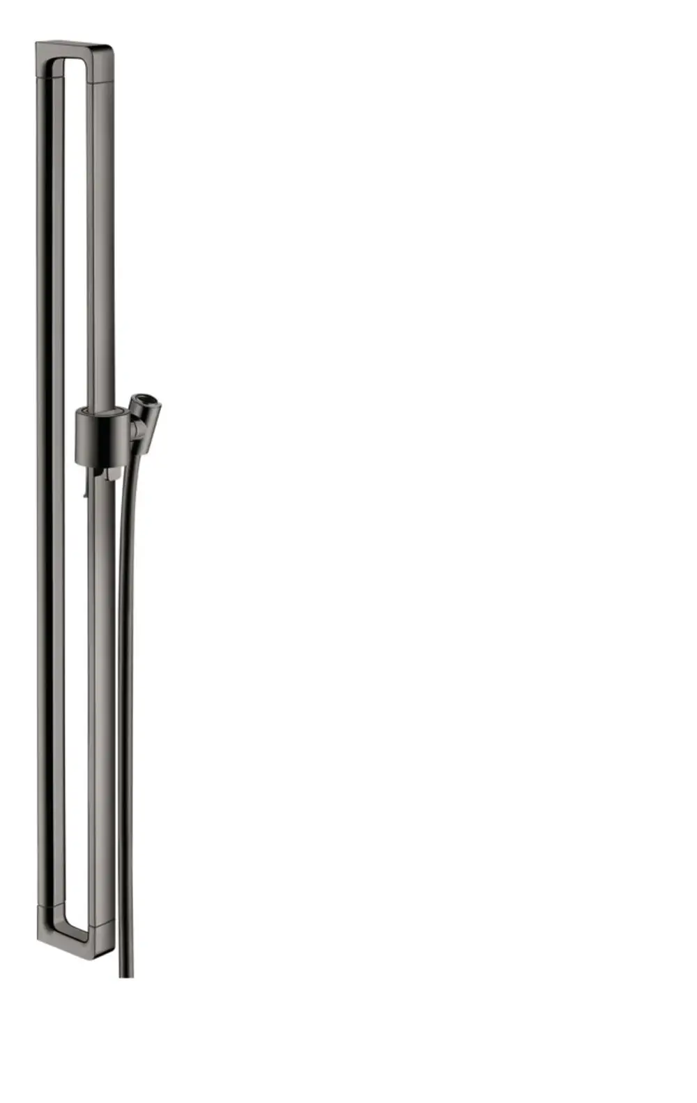 Branco Brausestange in Polished Black Chrome mit Brauseschlauch. Produkt aus der AXOR Citterio-Serie, ideal für moderne Badezimmergestaltung.